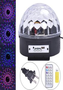 Дискотека DJ сценическое освещение RGB Crystal Magic Ball MP3 USB Light DMX512 Цифровой светодиодный светильник для вечеринок с пультом дистанционного управления1170893