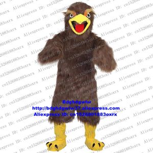 Maskot Kostümleri Koyu Kahverengi Uzun Kürk Kartal Şahin Tercel Tiercel Falcon Akbabası Maskot Kostüm Yetişkin Ticari Strip Drive Marka ZX553