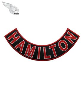 Kırmızı Şeytanlar Hamilton Rocker Nakış Yamaları Rider Ceket Yeleği için Giyim Üzerinde Demir Özel Tasarım73543782321896