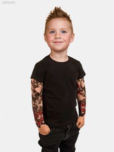 Футболки Летняя детская одежда Футболка для мальчиков детская одежда Модные хлопковые топы с рукавами с татуировкой для мальчиков от 1 до 6 лет ldd240314