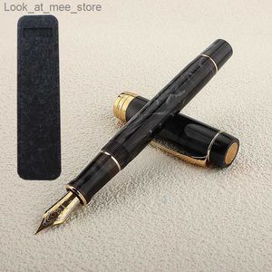 Перьевые ручки Перьевые ручки New Jinhao 100 The Black Sea Fountain Pen Iridium EF/F Nib 0,38 мм/0,5 мм с конвертером Красивая ручка для письма в подарок для офиса с чернилами Q240314