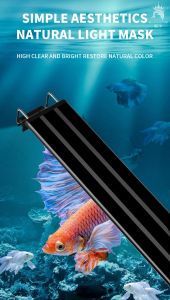 Akvaryumlar AC 110V/220V 10W 14W LEDS Akvaryum Aydınlatma Aquatic Bitki Işığı Balık tankı için lamba üzerinde genişletilebilir su geçirmez klipsi 2060cm