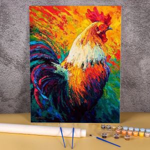 Номер животное курица DIY картина по номерам набор масляных красок 40*50 картина маслом Лофт настенная картина для детей оптовая продажа