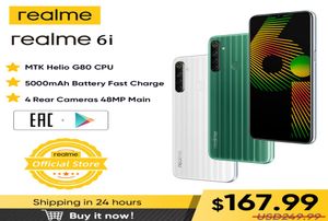 RealMe 6i 6 I Global Version Cep Telefonu 4GB RAM 128GB ROM EU Fiş Şarj Cihazı MTK Helio G80 5000mah Dewdrop Ekran 65 Quot Cellph9398627