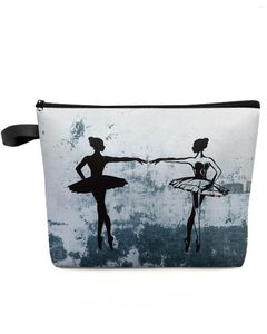 Kozmetik çantalar kız bale dansçı duvar büyük kapasiteli seyahat çantası taşınabilir makya