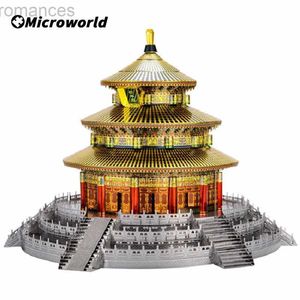 3D Bulmacalar Microworld 3D Metal Stil Bulma Bulma Oyunları Cennet Tapınak Binaları Model Kitleri Lazer Kesme Yaprak Oyuncakları Yetişkin için Doğum Günü Hediyeleri 240314