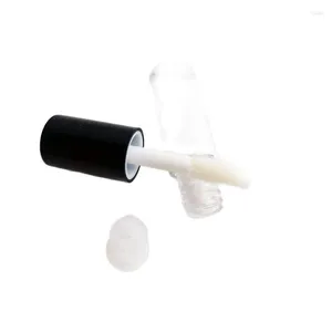 Depolama Şişeleri 1.2ml 50 Parça Siyah Kapak Şişe Küçük Dudak Renk Boş Plastik Tüp Mini Tip Paketleme