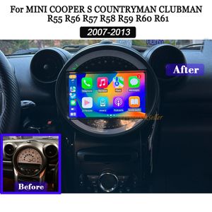 Mini Cooper için Autoradio GPS Countryman Clubman 2007-2013 Multimedya Stereo Navigasyon Ekran Yükseltme Kablosuz Carplay Android Auto Waze YouTube Araba DVD Spotify