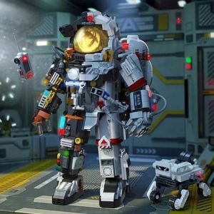 Dönüşüm Oyuncaklar Robotlar Simüle Uzay Savaşçısı Astronot Keşif Robot Köpek Parlayan Blok Diy Doğum Günü Hediyesi Dekorasyon Kiti Erkek ve Çocuklar İçin 2400315