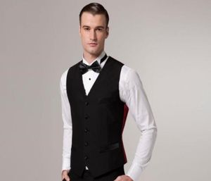Новая классическая мода Black Tweed Vests шерстяные брендовые костюмы британского стиля.