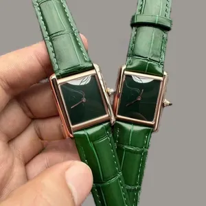 Montre Luxe Designer Kadınlar İçin İzler 25/27mm Deri Elmas İzle Kuvars Pil Çok Renkli Su Geçirmez Kadran Lüks Saat Toptan SB073 C4