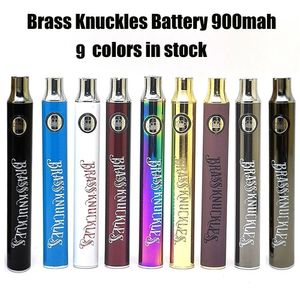 Батарея кастета Предварительный нагрев BK 900 мАч Vape Регулируемое напряжение 9 цветов USB-зарядное устройство Комплект электронной сигареты