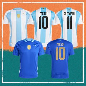 2024 Arjantin Messis Futbol Formaları 2024/2025 Copa America Kupası De Paul J.Alvarez di Maria gömlek Correa Dybala L.Martinez Romero Mac Allister Futbol Üniforması