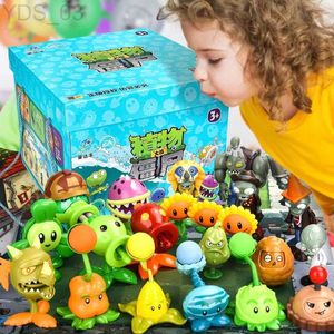 Аниме Манга Новая роль PLANTS VS ZOMBIES 2 PVZ Toys Полный набор подарков для мальчиков Упакованные в коробку детские куклы Фигурка Модель Подарочная карта YQ240315