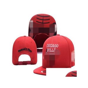 Кепки оптом Модные баскетбольные бейсболки Snapback Бейсбольные кепки All Team Snap Back Шляпы Женские мужские плоские хип-хоп Спортивные головные уборы Dhit7