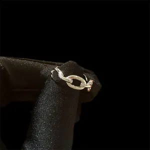Anello in argento placcato vintage gioielli di design naso di maiale anelli a fascia da donna anelli di design di lusso da uomo lucidati regalo di anniversario di matrimonio zh167 E4