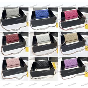 Lüks el çantası woc omuz çantası kapitone havyar deri çanta tasarımcısı crossbody çanta kadınlar debriyaj moda çantaları flap çapraz vücut tote altın gümüş zincir seyahat çantaları