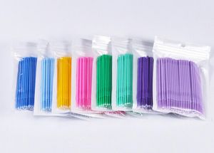 Bütün 500 pcs Tek kullanımlık Microbrush Dövme Kalıcı Malzemeler Pincel Bireysel Kirpik Çıkarma Aletleri ve Diş Kaplamalı Çubuklar2812379