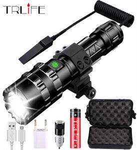 Super Bright LED Flashlight Tactical torch powerful usb Rechargeable lamp L2 Hunting light 5 Modes C8 flashlights hunting 210608315387459