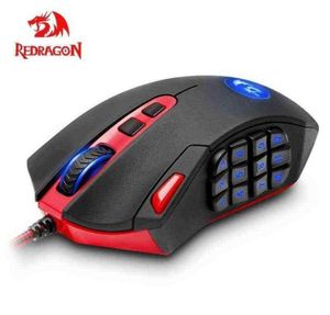 Redragon Perdition M USB Проводная игровая мышь Кнопки с разрешением на дюйм Программируемые игровые мыши Подсветка Эргономичный ноутбук ПК Компьютер J220523144011743760