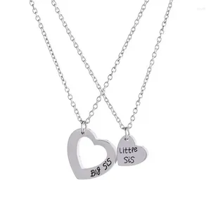 Ожерелья с подвесками, 2 шт. Ожерелье для сестры, соответствующий комплекту «Маленькая старшая сестра»