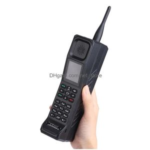 Cep Telefonları Retro Style Big Brother Cep Telefon Anteni İyi Sinyal Güç Bankası Ekstrted FM Bluetooth Torch Fenertight GPRS Çift SIM DH5LF