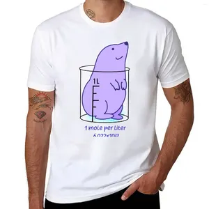Мужские майки, футболка «Один моль на литр», футболка «Химический каламбур», эстетическая одежда, пустые футболки для мужчин