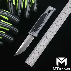 Taktik bıçaklar mt bıçaklar d2 bıçak alüminyum alaşım sap bıçak yerçekimi sistemi dış mekan taşınabilir kutudan çıkma kendini savunma yeni küçük knifel2403