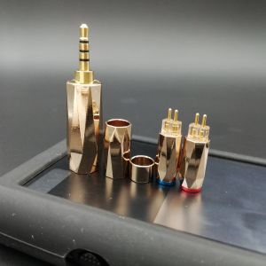 Aksesuarlar Gül Altın Rhombus Audio Jack 2.5mm 3,5mm 4.4mm Stereo Konnektör Elbisesi HIFI kulaklık fişi Erkek Fişi Audio Jack