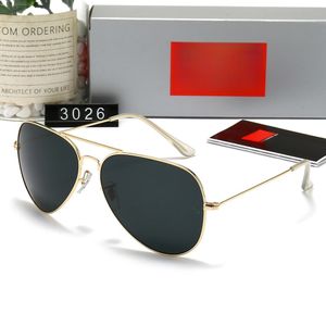 Klassische RaB Pilotensonnenbrille 3026 Herren- und Damenmode 3548 hochwertige UV400-Sonnenbrille mit Metallrahmen