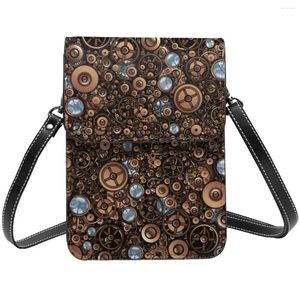 Сумки на плечо в стиле стимпанк, сумка для снаряжения, кожаная сумка в винтажном стиле для работы, мобильный телефон, женские подарки