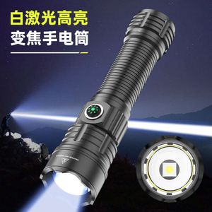 Мощный белый лазерный фонарик 30 Вт, чехол для зарядки типа C, светодиодный светильник высокой мощности, дальний зум, наружное освещение 894141