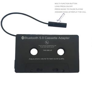 Игроки 5.0 Universal Bluetooth Cassette Car Car Mp3/SBC Tape Audio Casselt со стерео аудио для стерео музыкального игрока Aux Adapter