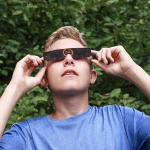 Güneş gözlükleri 6 adet moda filtrelenmiş güneş enerjisi gözlükleri dairesel güvenlik gözlem bloğu UV hafif güneş gözlükleri koruyucu camlar H240316