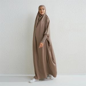 Müslüman Abaya kapüşonlu kokulu kol tek namaz elbisesi kadınlar jilbab İslami Giyim