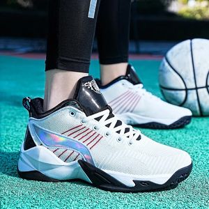 Basketbol ayakkabıları serin erkek anti -slip unisex tasarımcı spor ayakkabılar açık bot çiftleri marka büyük çocuk ayakkabı