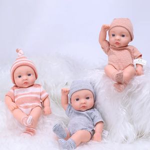 20 см кукла реборн для малышей, настоящая мягкая на ощупь мини-и силиконовая модель всего тела, реалистичные игрушки для рождения 240306