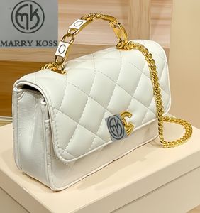 Emaye el lingge çantası 2023 yeni moda zinciri omuz çantası orijinal deri çapraz çanta yedek logosu evlen Koss