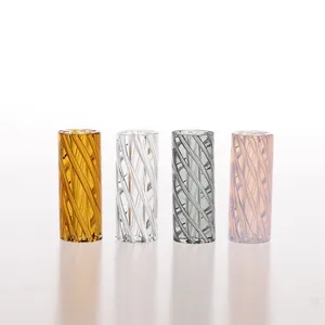 5pcs/box perakende stok renkleri spiral 7 delik sigara cam ipuçları tutucu/cam filtre uçları/sigara cam filtre ucu sigara aksesuarları