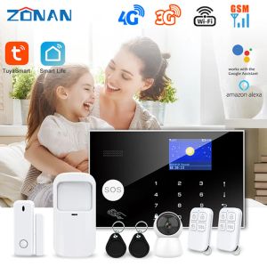 Sistem Zonan G34 4G 3G 3G GSM WiFi Alarm Sistemi Güvenlik Koruması Kablosuz IP Kamera Alexa Alexa Uyumlu Smarthome Güvenlik Alarm Uygulama Kontrolü