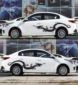 2 pçs dragão corpo do carro adesivo de vinil chama grandes gráficos decalque diy decoração 15033cm79583833063219