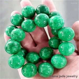 Strand Orijinal Doğal Yeşil Yeşim Bilezik Erkek Kadınlar Burma Emerald Jadeite Bangle Birmanya Jades Taş Muska Bilezikler Takı Hediyeleri