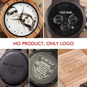 Orologi da polso BOBO BIRD Stampa colorata / Tassa logo incisione laser OEM Accetta personalizzato su orologi in legno di bambù / occhiali da sole e confezione regalo