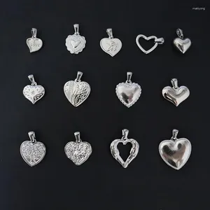 Ожерелья-подвески MODAGIRL с гравировкой сердца из полированной нержавеющей стали, без никеля, очаровательные аксессуары «сделай сам», ювелирные изделия