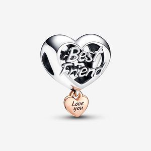 Seni Seviyorum En İyi Arkadaş Kalp Charm Pandoras 925 STERLING Gümüş Lüks Takımlar Set Setleri Yapma Takılar Tasarımcı Kolye Orijinal Kutu Orijinal Kutu En Kalite Toptan