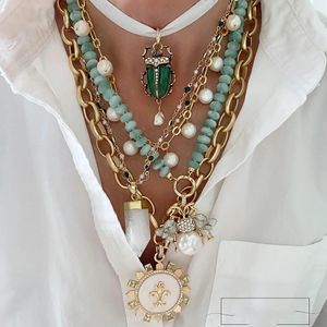 Değerli taş doğal taş kristal opal takılar oniks oyma kadınlar için kolye kolye kadınlar erkekler ceza mücevher hediyeleri damla 240311