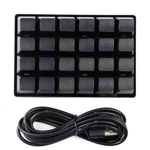 Мини-черная 24-клавишная индивидуальная механическая клавиатура 16-клавишная программируемая игровая клавиатура Sayo Device Shortcut Keypad для офиса 240304