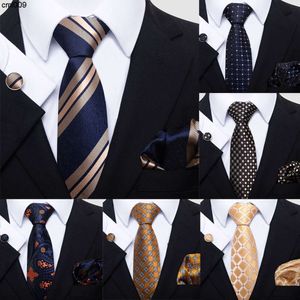 Designer Tie Mens Business Formal Dress Evening Fashion Square Scarf Cufflink Combination Suit Om3e