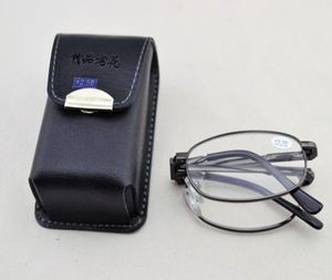 12 PCSLOT DERİ KASASI ile Yüksek Kaliteli Metal Katlanabilir Okuma Gözlükleri 9818055