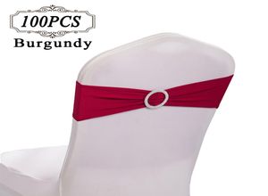 100 sandalye kanatları spandex düğün yayları altın sandalye kanat bantları lycra strectch sandalye kapak bandı ile elmas yüzük için parti etkinliği 1630074